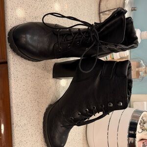 Kohl's Black Lace-Up Boots